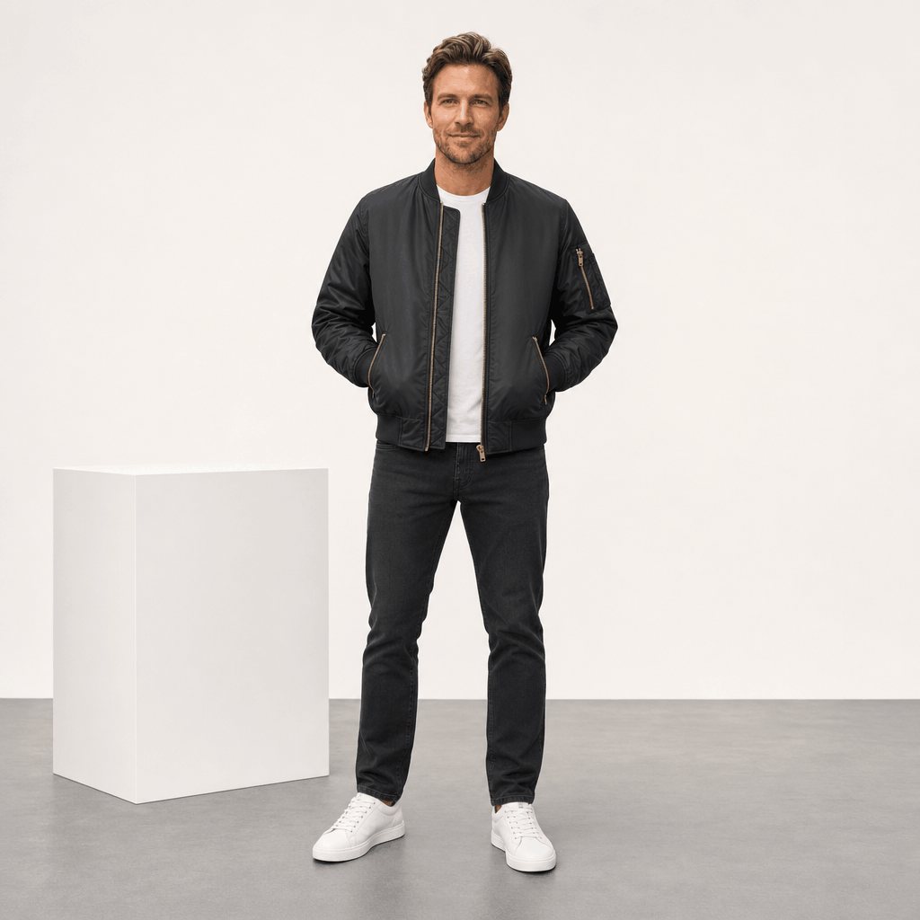 Cuthbert | Men's Flight Bomber with Sleeve Pocket
