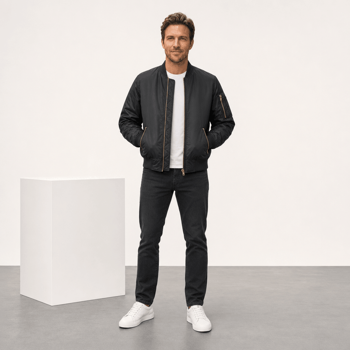 Cuthbert | Men's Flight Bomber with Sleeve Pocket