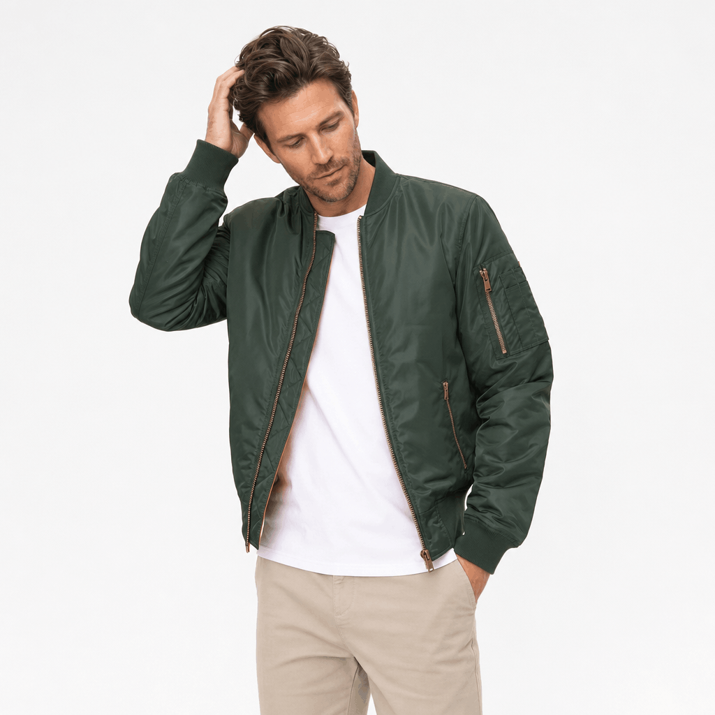 Cuthbert | Men's Flight Bomber with Sleeve Pocket