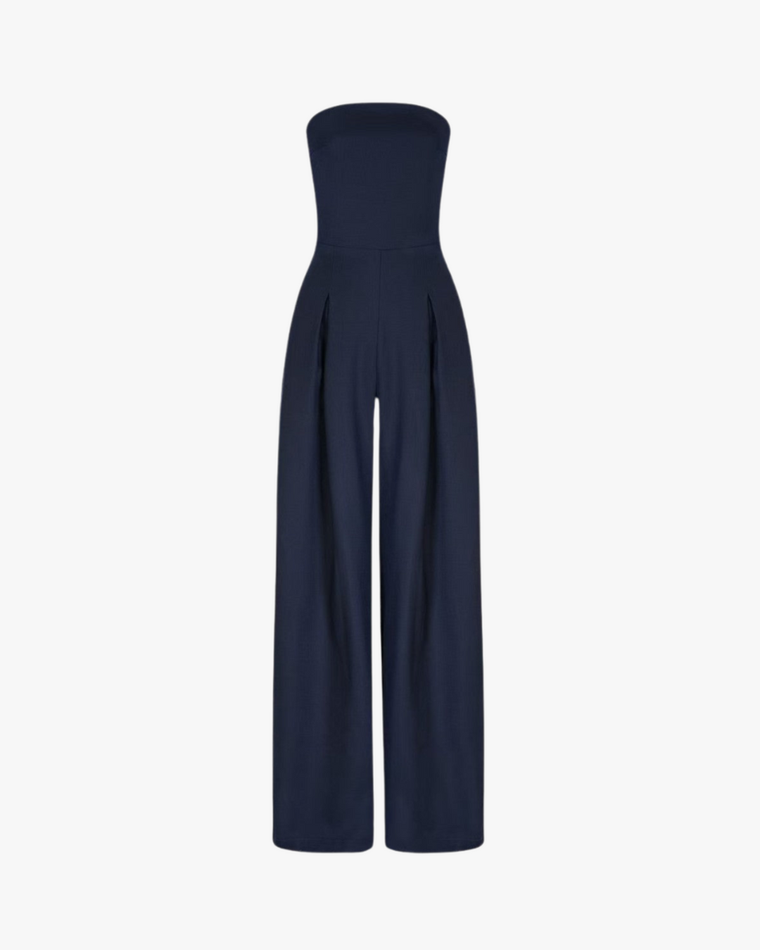 Women's Jumpsuit with Strapless Top and Straight Legs