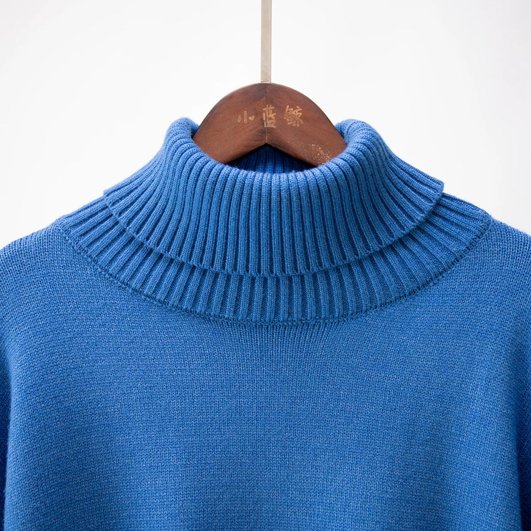 Women's Turtleneck Sweater with High Collar and Cuffs