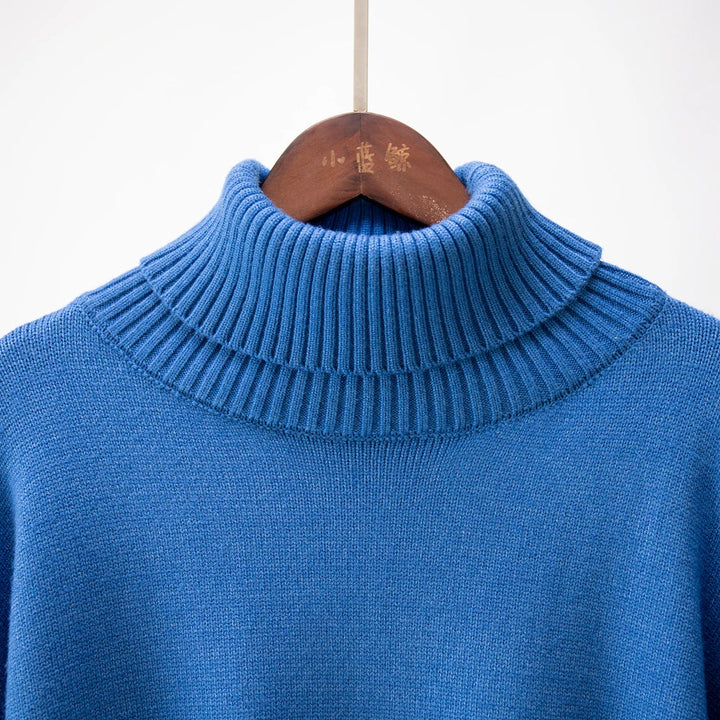 Women's Turtleneck Sweater with High Collar and Cuffs