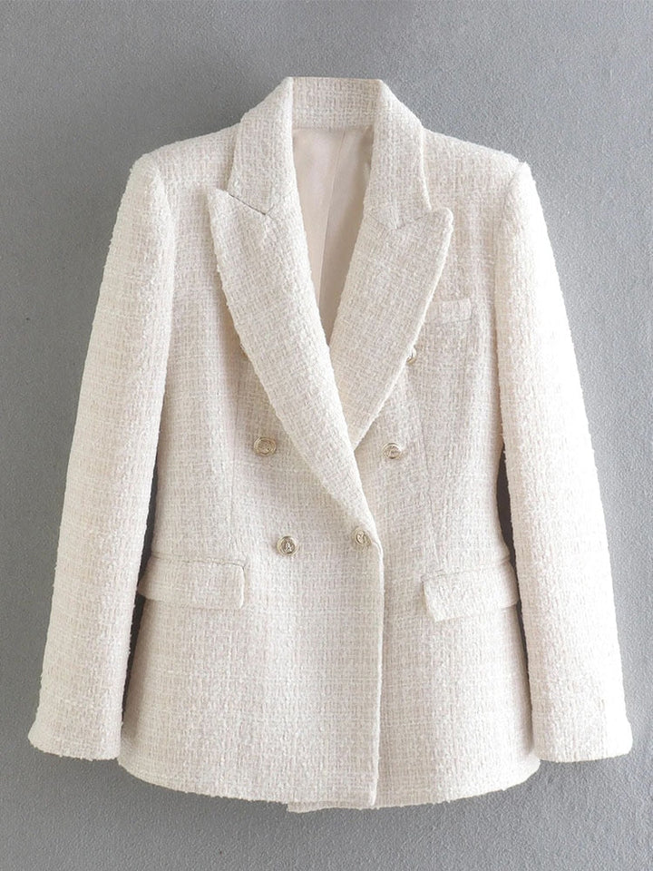 Women's Jacket with Double-Breasted Button Closure