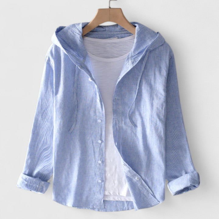 Demi | Women's Elegant Hooded Relaxed Layering Blouse