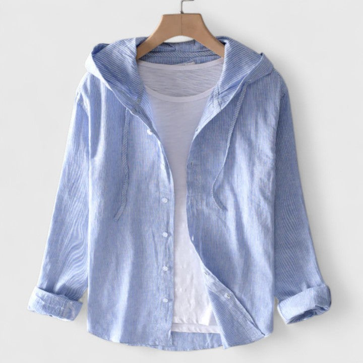 Demi | Women's Elegant Hooded Relaxed Layering Blouse
