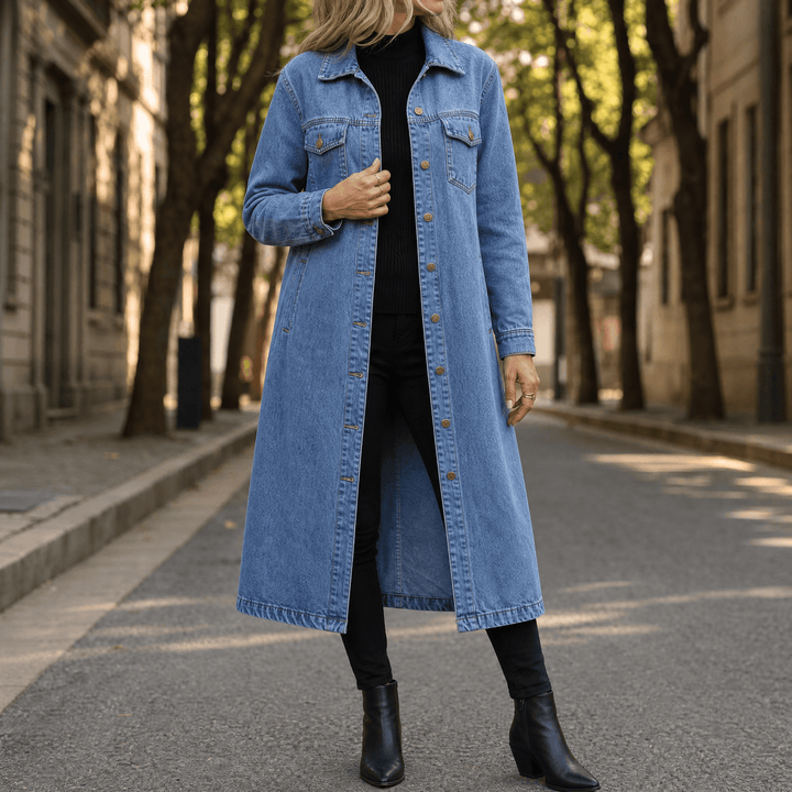 Jacinthe | Women's Longline Oversized Trucker Coat