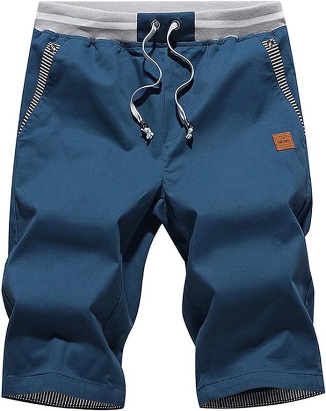 Desmond | Men's Knee Length Drawstring Cotton Shorts