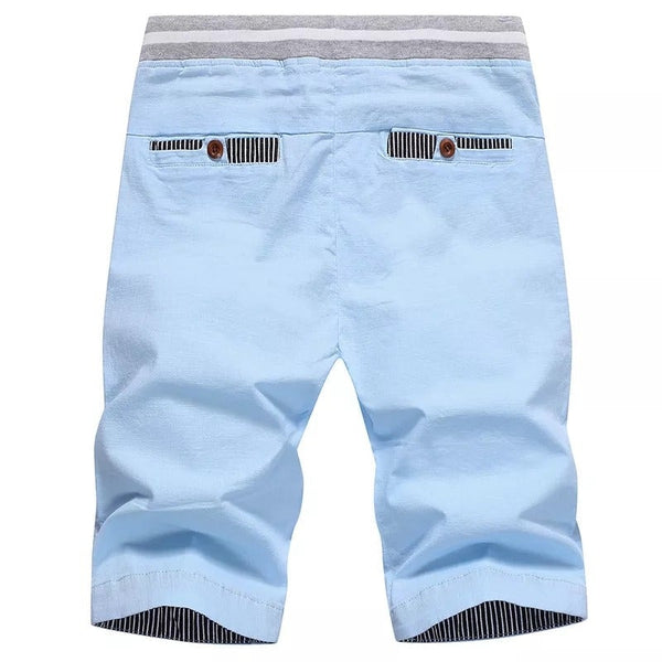 Desmond | Men's Knee Length Drawstring Cotton Shorts