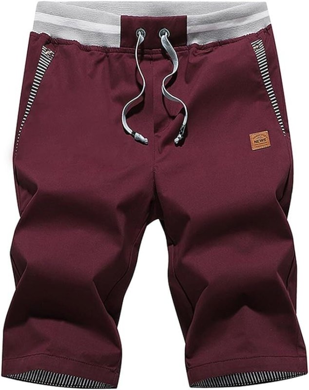 Desmond | Men's Knee Length Drawstring Cotton Shorts