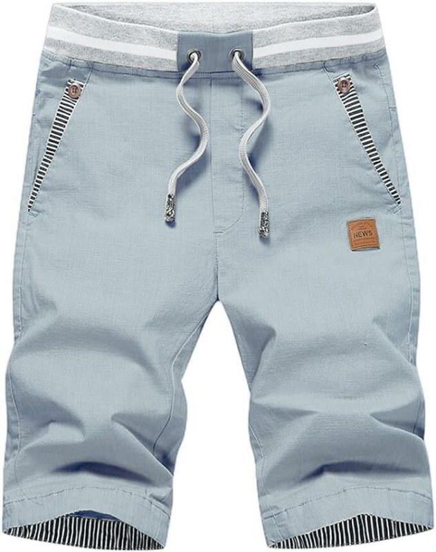 Desmond | Men's Knee Length Drawstring Cotton Shorts