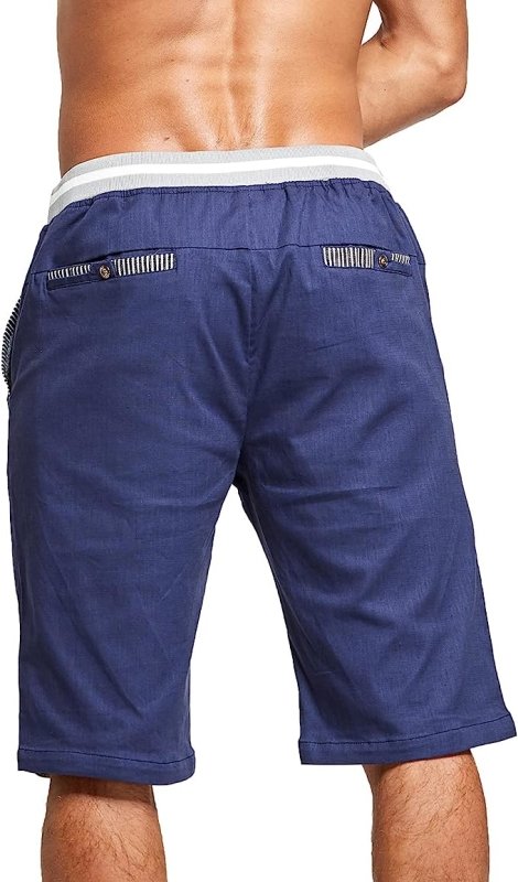Desmond | Men's Knee Length Drawstring Cotton Shorts