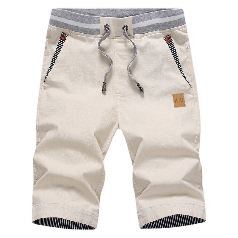 Desmond | Men's Knee Length Drawstring Cotton Shorts