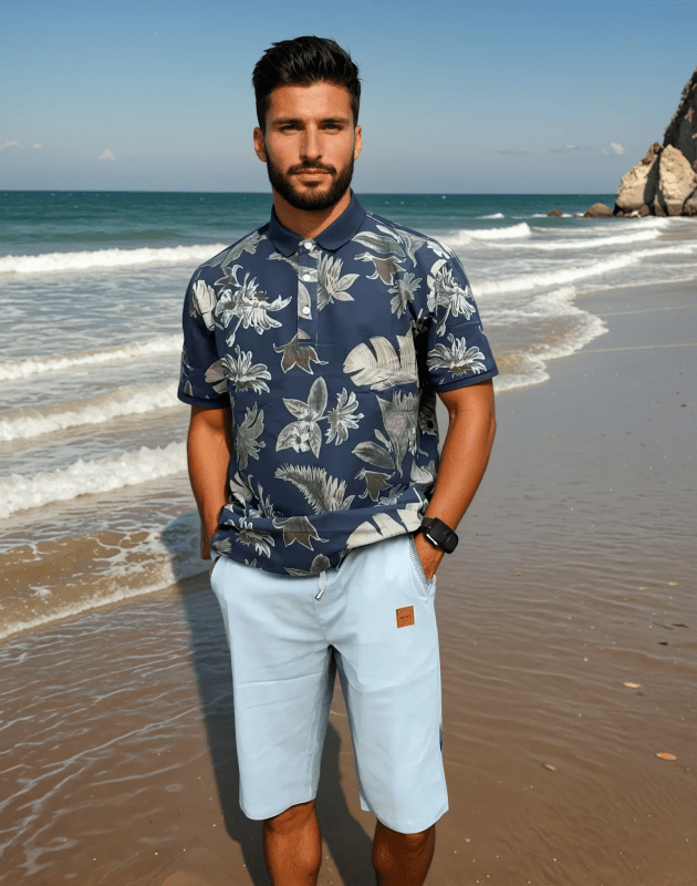 Desmond | Men's Knee Length Drawstring Cotton Shorts