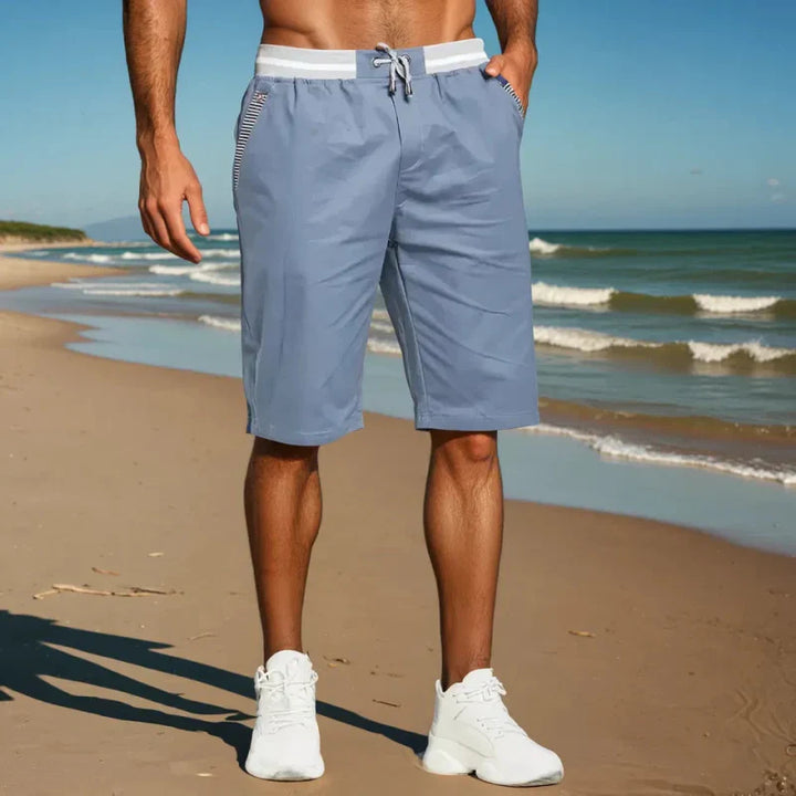 Desmond | Men's Knee Length Drawstring Cotton Shorts