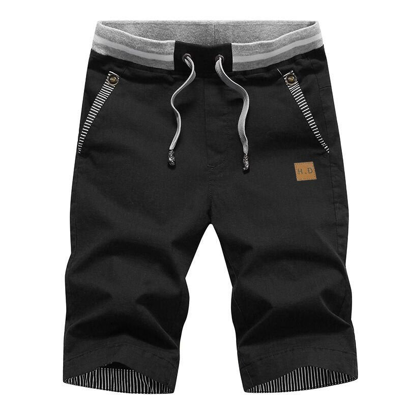 Desmond | Men's Knee Length Drawstring Cotton Shorts