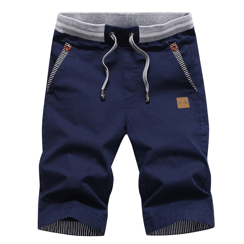 Desmond | Men's Knee Length Drawstring Cotton Shorts