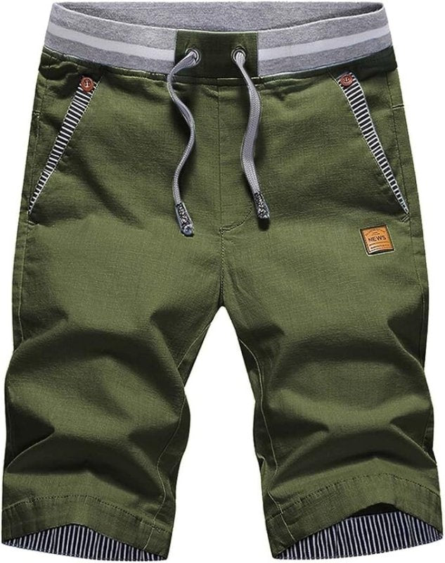 Desmond | Men's Knee Length Drawstring Cotton Shorts
