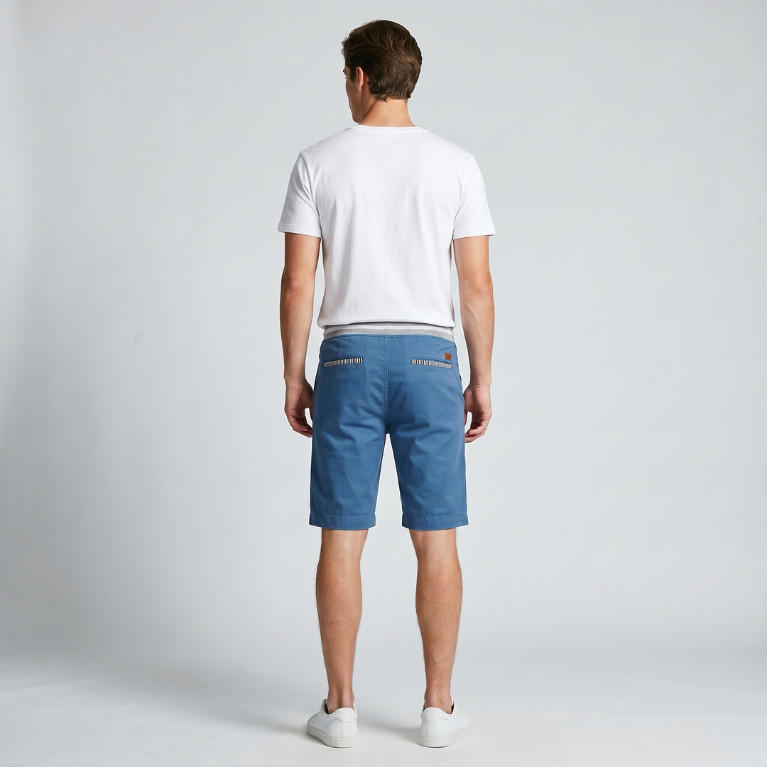 Desmond | Men's Knee Length Drawstring Cotton Shorts
