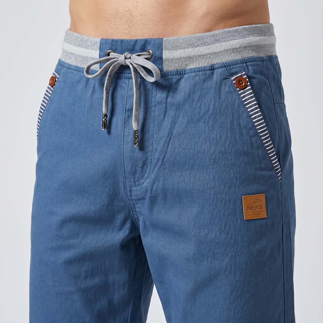 Desmond | Men's Knee Length Drawstring Cotton Shorts