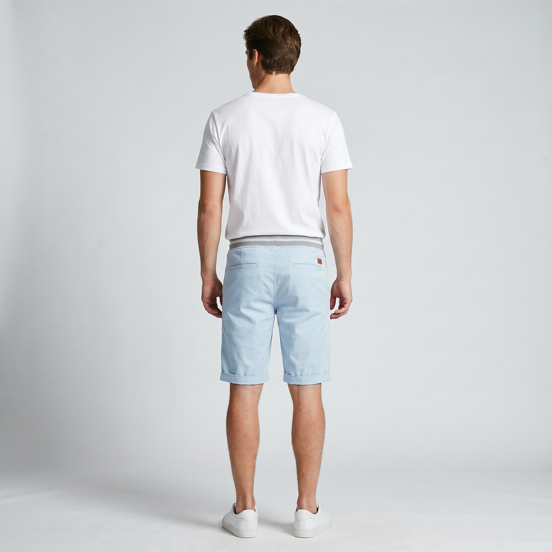 Desmond | Men's Knee Length Drawstring Cotton Shorts