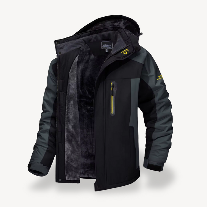 Men's Waterproof Fleece Jacket with Outdoor Design