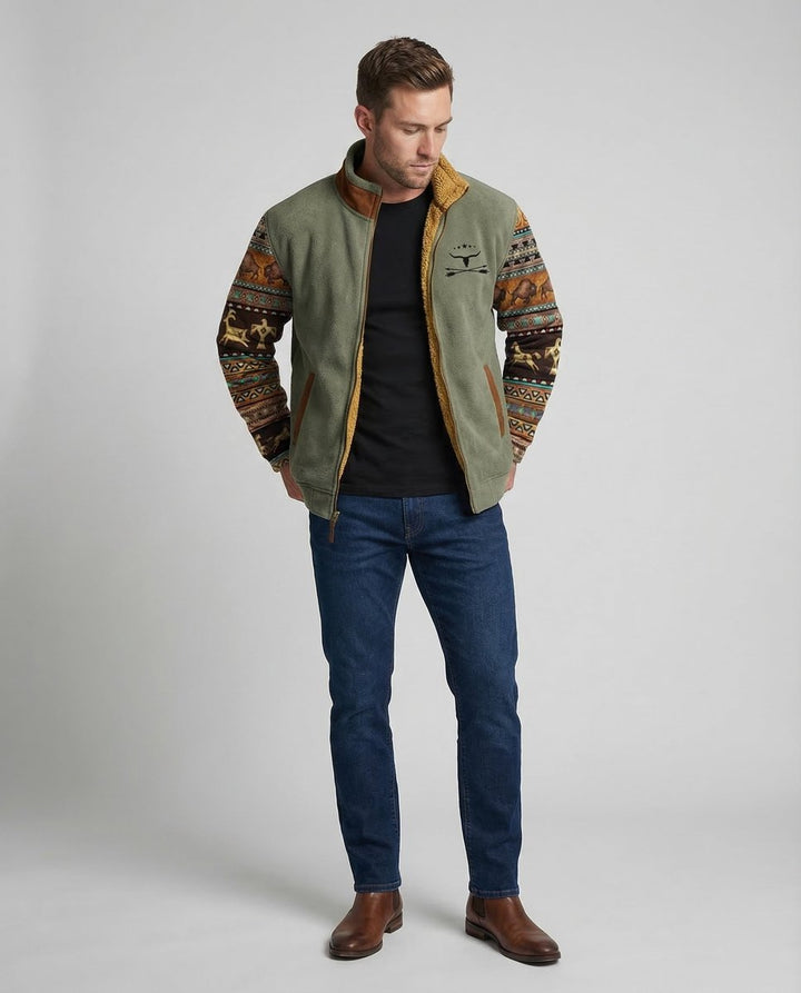 Didier | Men's Pile Lined Western Zip Jacket