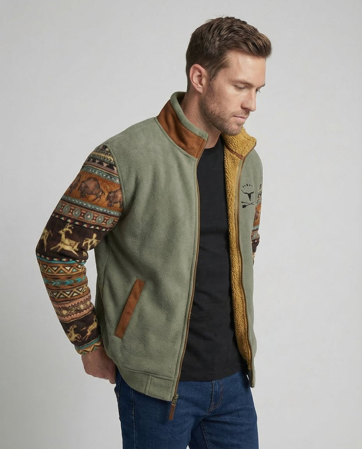 Didier | Men's Pile Lined Western Zip Jacket