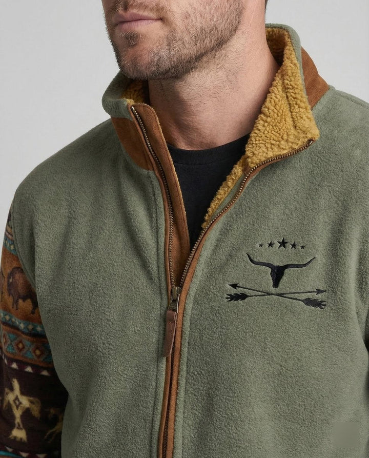 Didier | Men's Pile Lined Western Zip Jacket