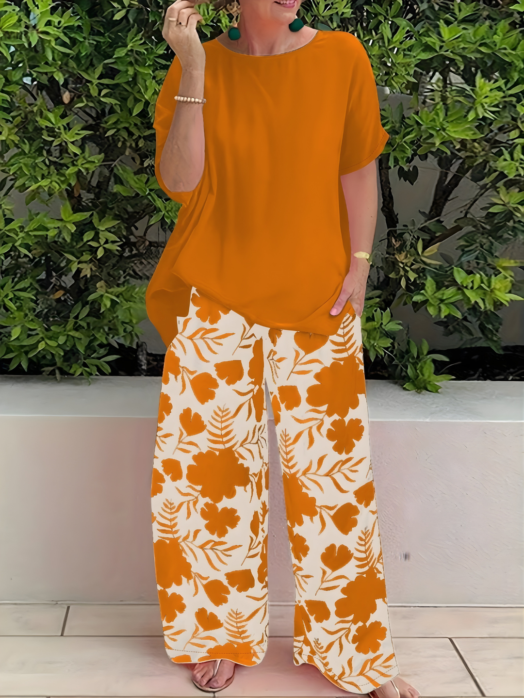Digna | Women's Tropical Breathable Wide-Leg Set