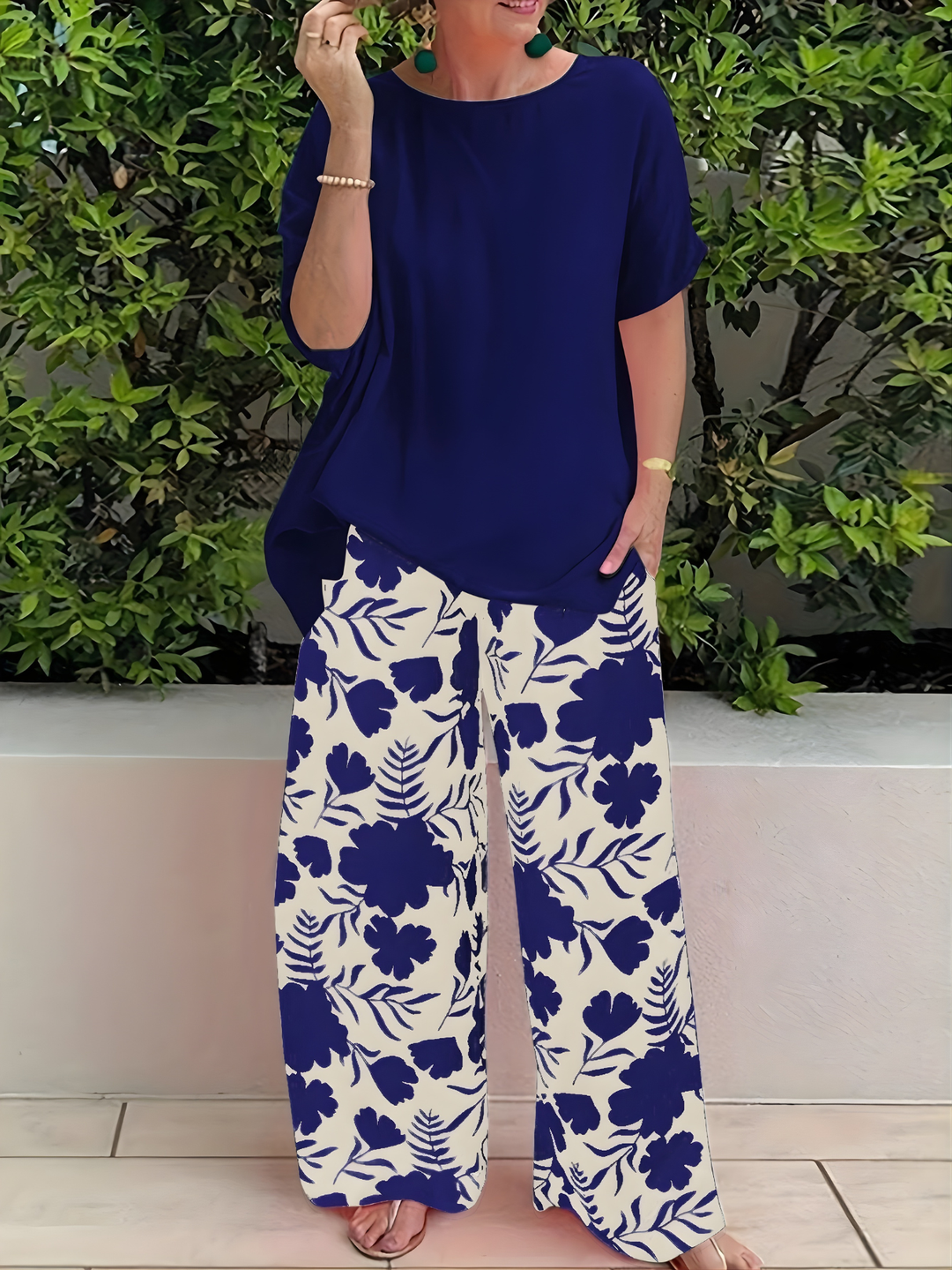Digna | Women's Tropical Breathable Wide-Leg Set