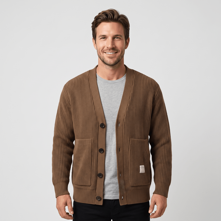 Dunstan | Men's Chunky Knit Button Cardigan