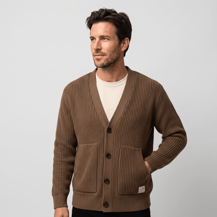 Dunstan | Men's Chunky Knit Button Cardigan