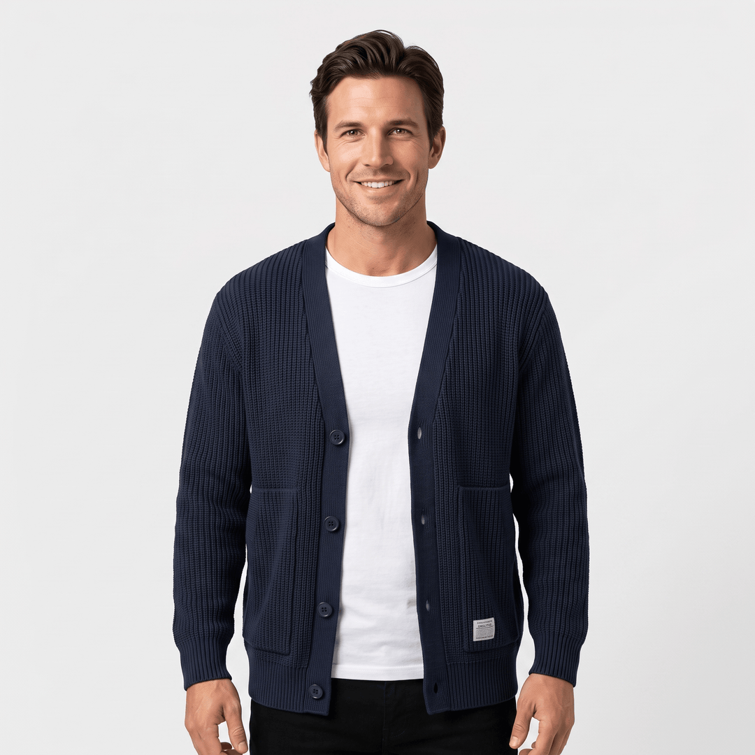 Dunstan | Men's Chunky Knit Button Cardigan