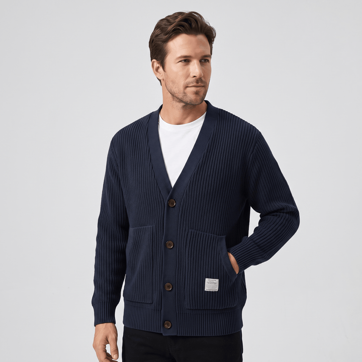 Dunstan | Men's Chunky Knit Button Cardigan