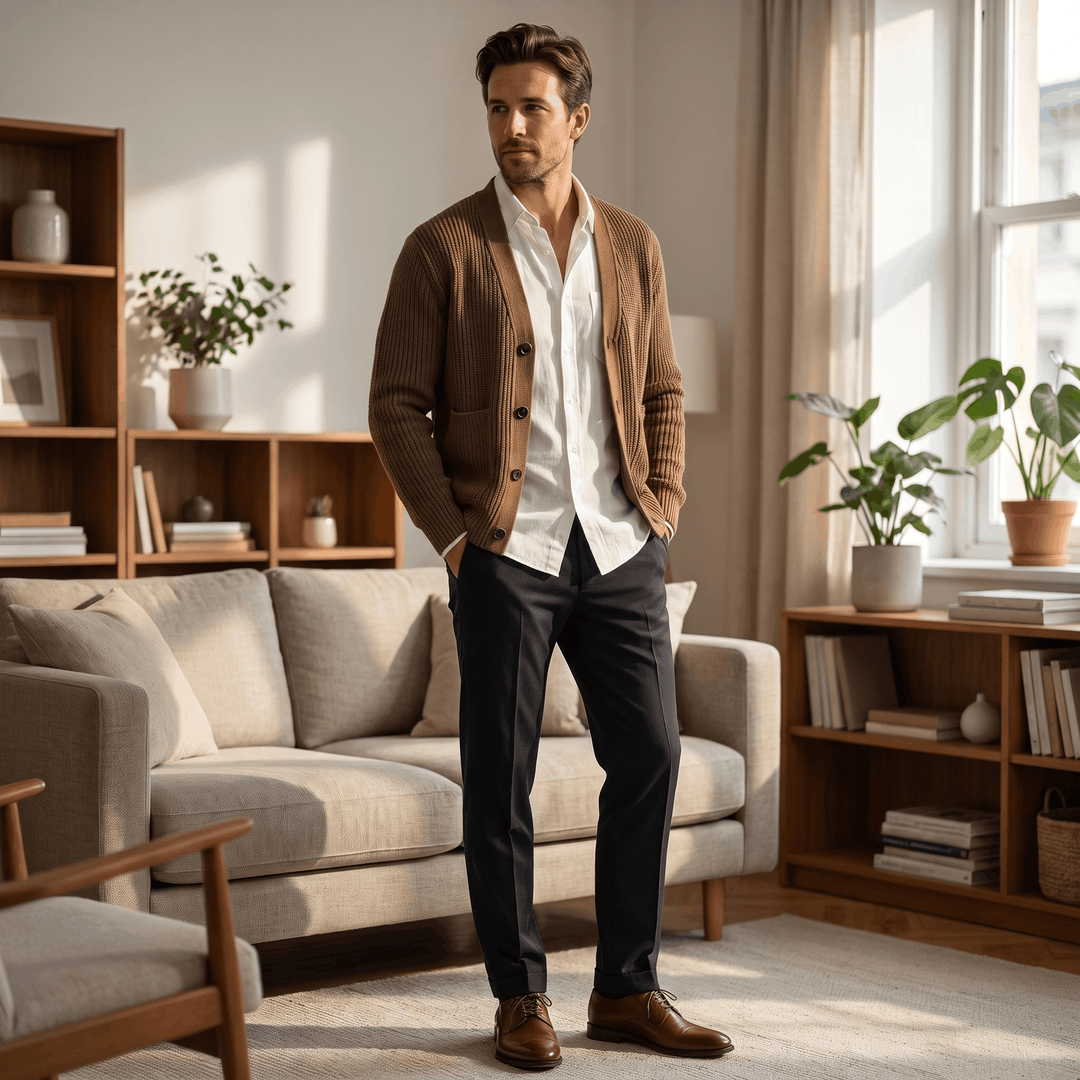 Dunstan | Men's Chunky Knit Button Cardigan
