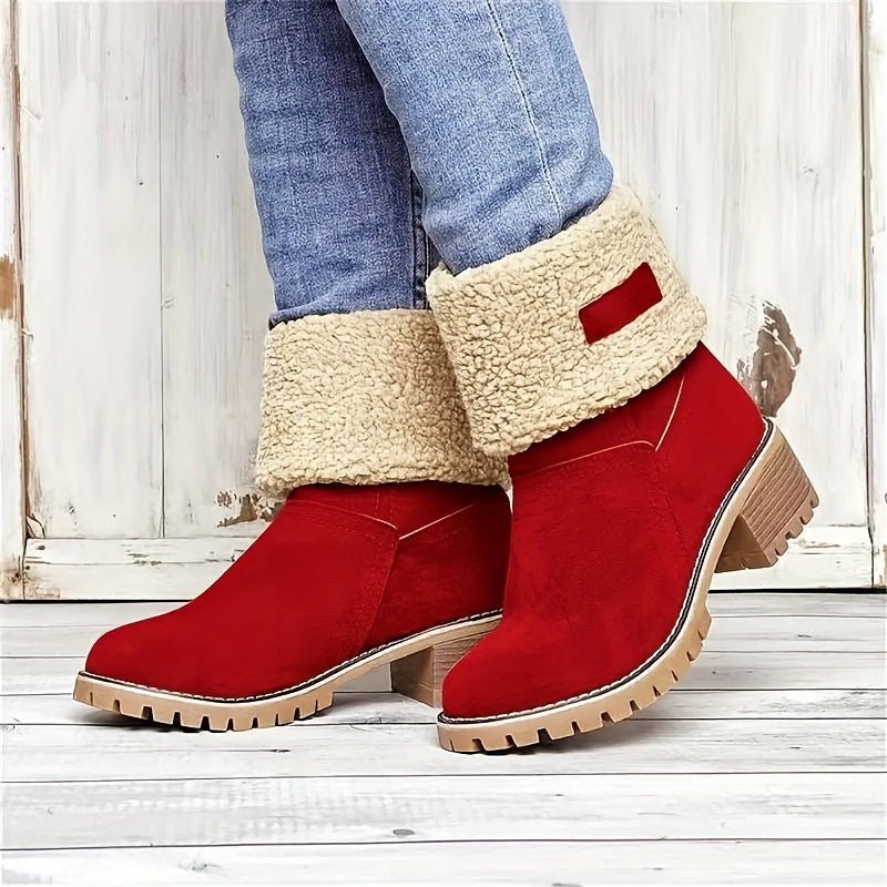 Leocadie | Women's Mid-Calf Boots with Fold-Over Cuff