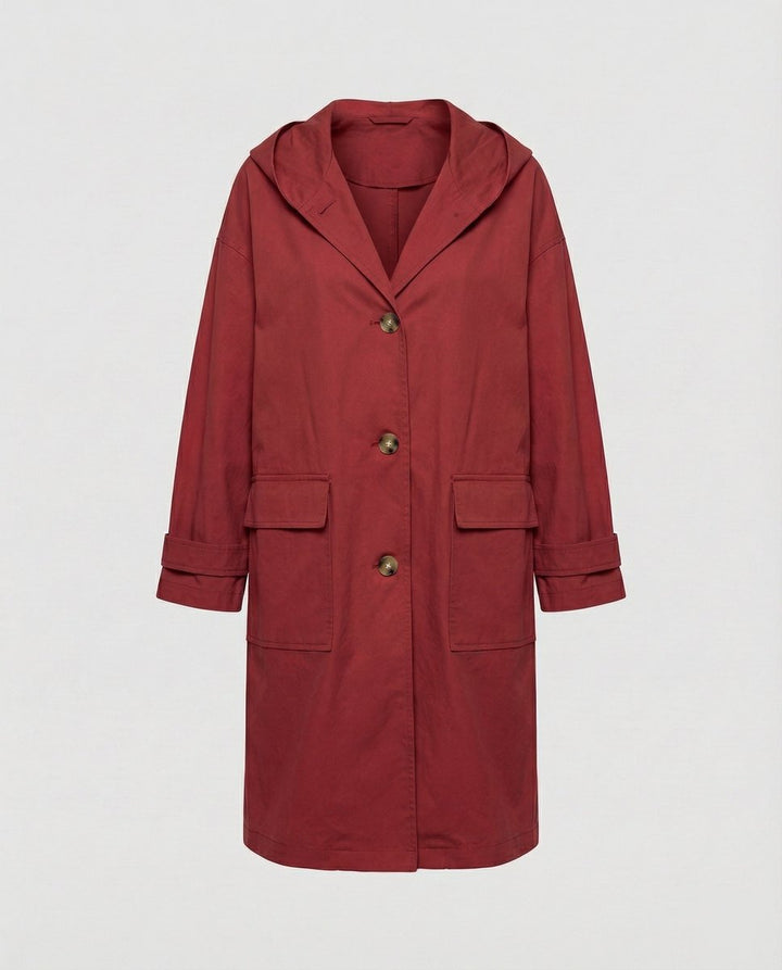 Valerie | Women's Oversized Hooded Coat with Button Front