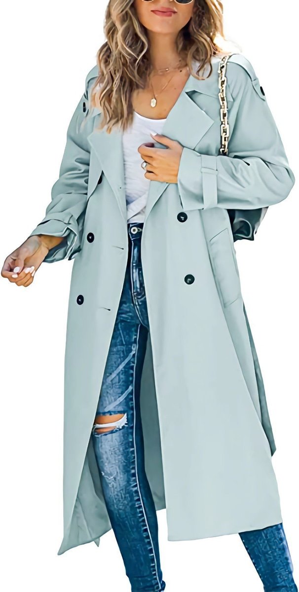 Viviane | Women's Longline Belted Trench with Tie Waist