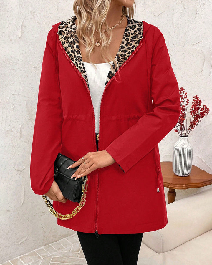 Albertine | Women's Reversible Leopard-Print Open Coat