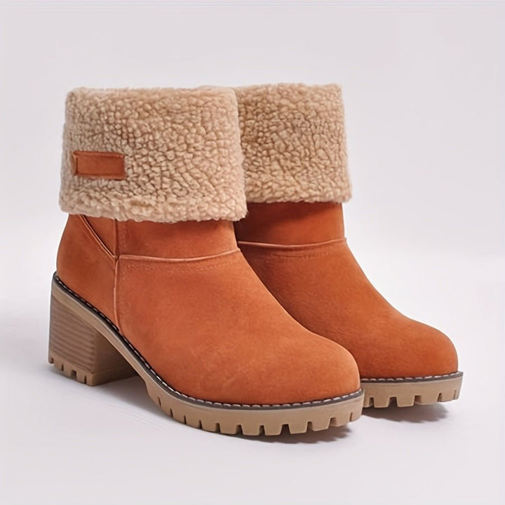 Leocadie | Women's Mid-Calf Boots with Fold-Over Cuff