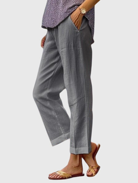 Elaine | Women's Elegant Straight-Cut Tailored Pants