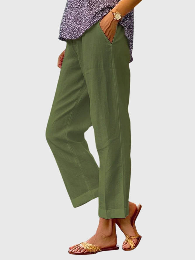 Elaine | Women's Elegant Straight-Cut Tailored Pants