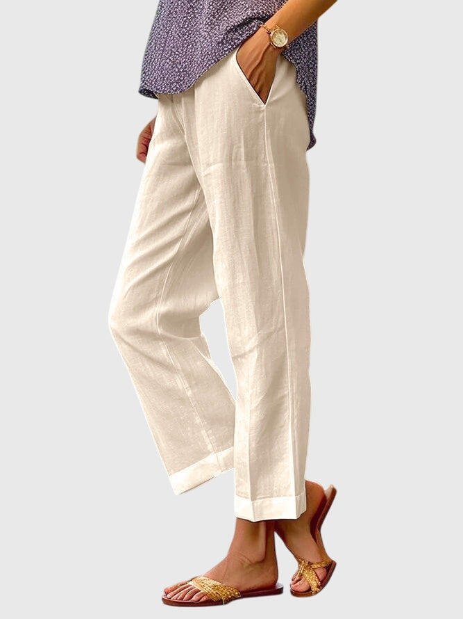 Elaine | Women's Elegant Straight-Cut Tailored Pants
