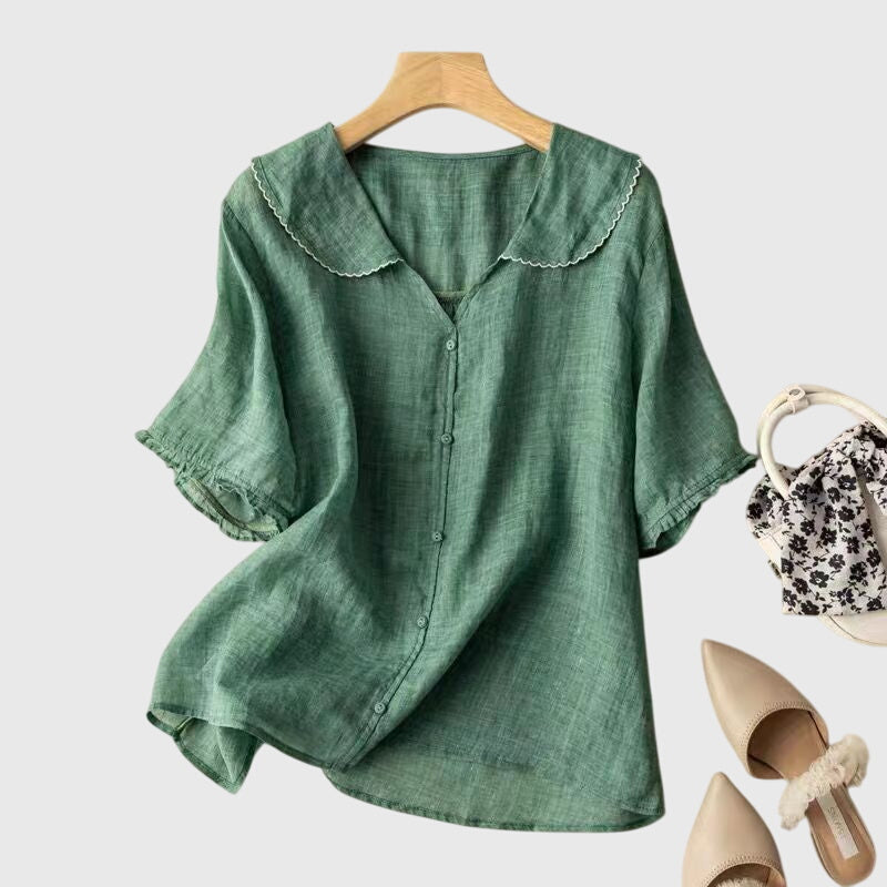 Eleanor | Women's Elegant Straight-Cut Lightweight Blouse