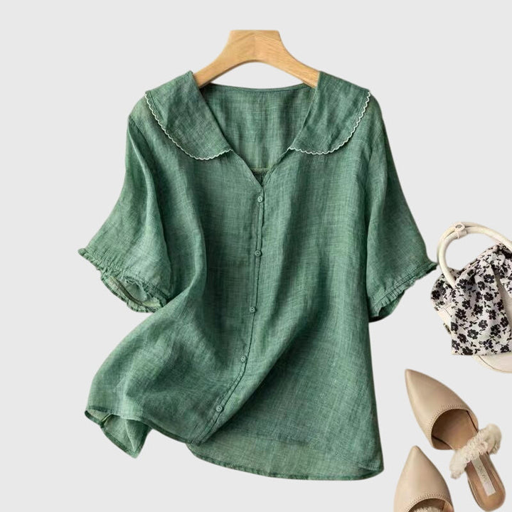 Eleanor | Women's Elegant Straight-Cut Lightweight Blouse