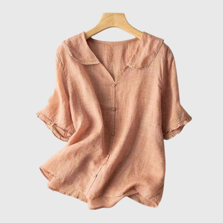 Eleanor | Women's Elegant Straight-Cut Lightweight Blouse