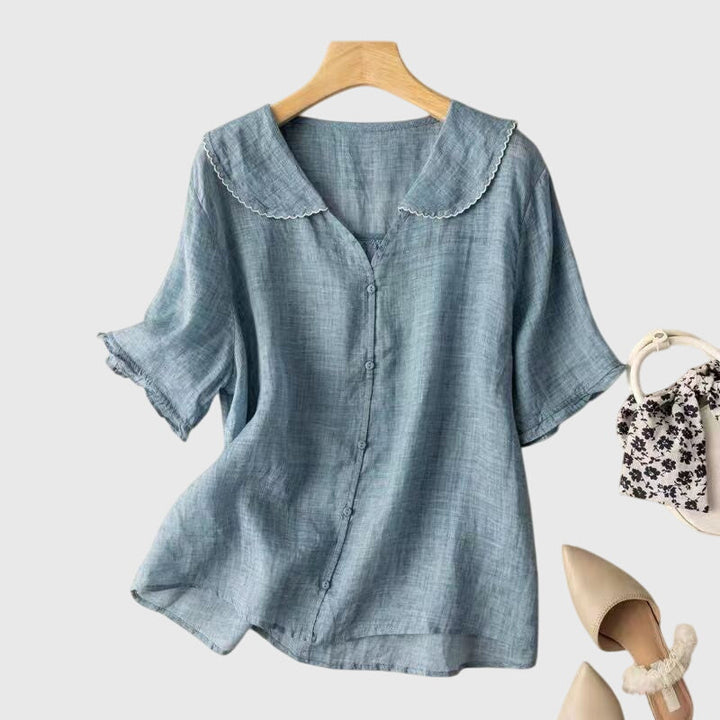 Eleanor | Women's Elegant Straight-Cut Lightweight Blouse