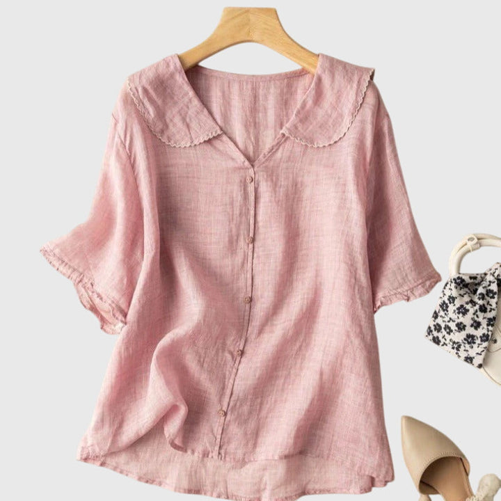 Eleanor | Women's Elegant Straight-Cut Lightweight Blouse