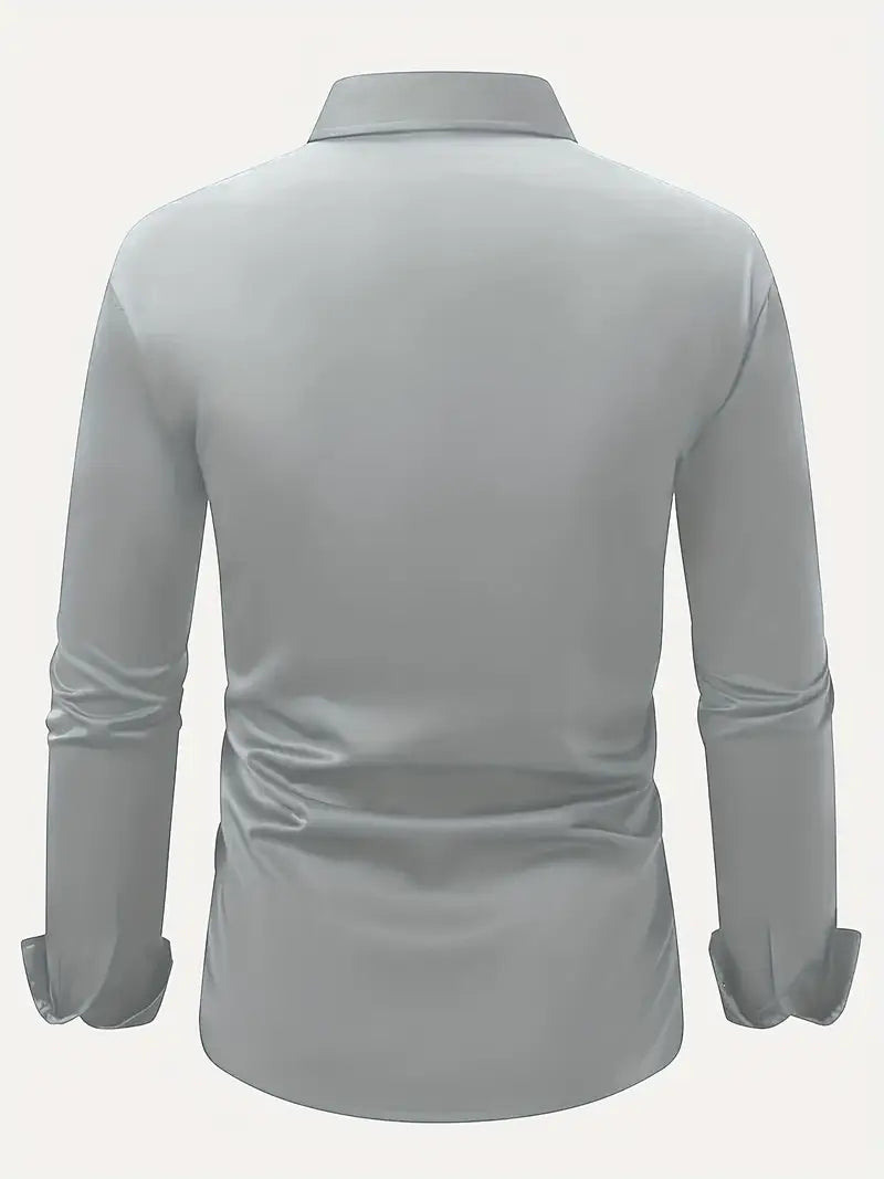 Eleanor | Women's Pointed Collar Long-Sleeve Button-Front Shirt