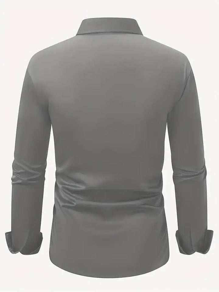 Eleanor | Women's Pointed Collar Long-Sleeve Button-Front Shirt